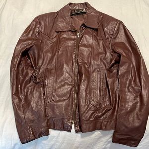 Mens Jean Pierre Leather Jacket 100% Leather Vintage jacket - Size 44